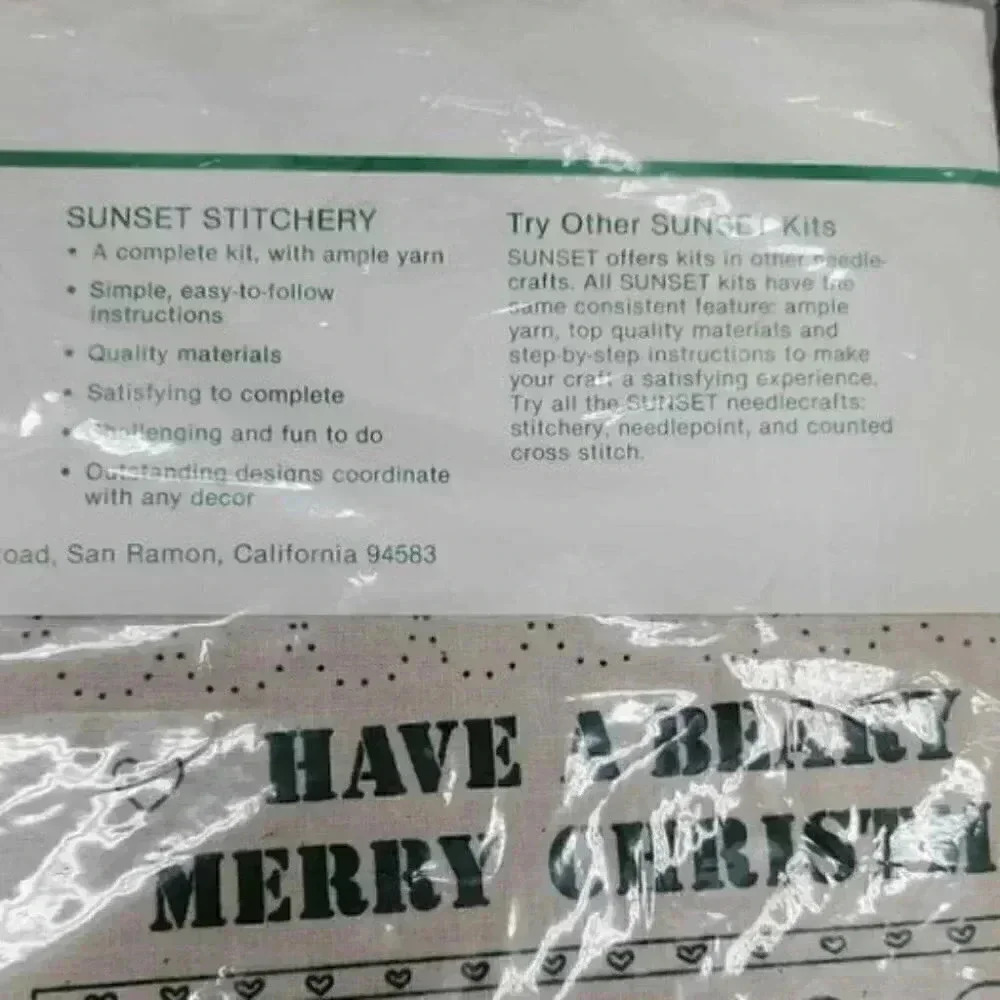 Vintage Sunset Stitchery Stocking - Picture 4 of 4